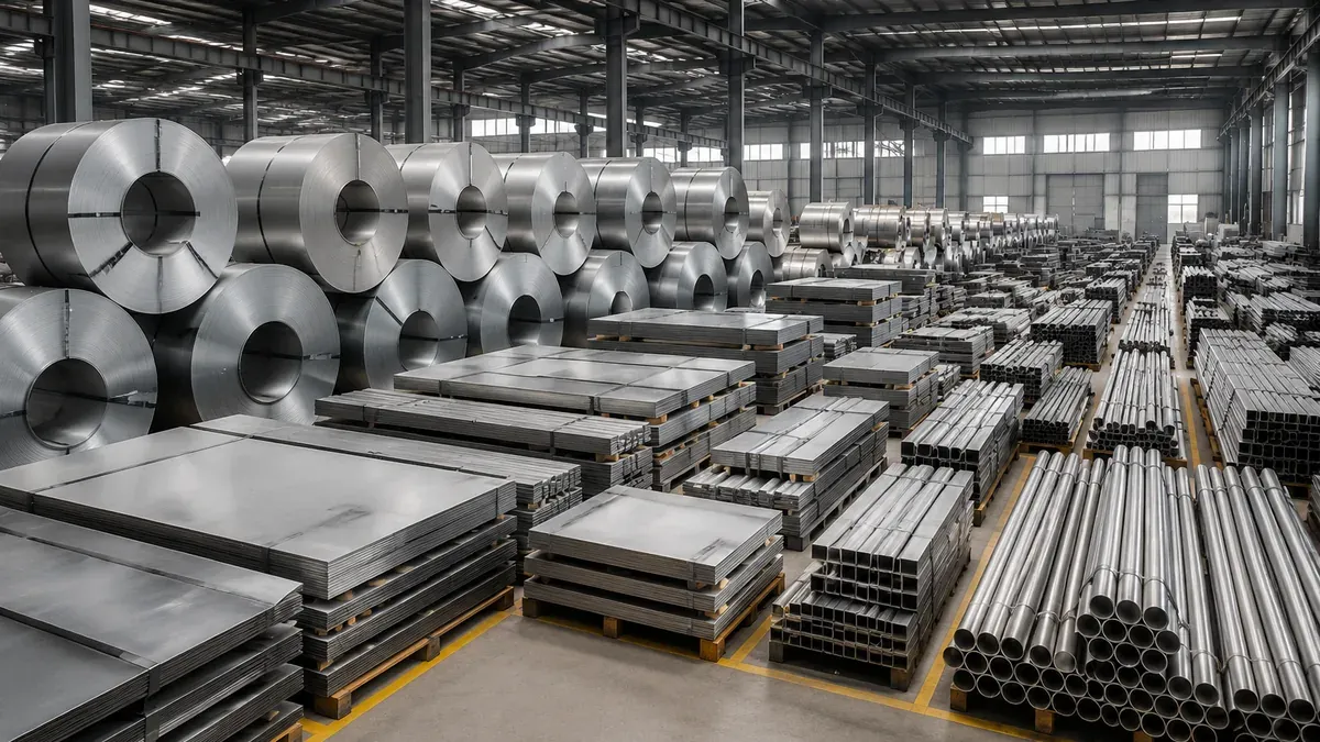 Illustrative full-range stainless steel warehouse
